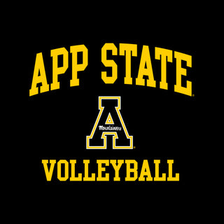 App State Arch Logo Volleyball T-Shirt - Black