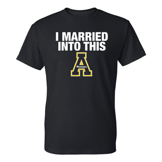 Appalachian State Mountaineers I Married Into This T-Shirt - Black