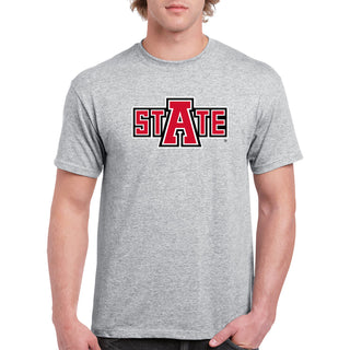 Arkansas State Secondary Logo T-Shirt - Sport Grey