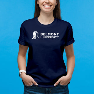 Belmont University Bruins Institutional Logo Cotton Short Sleeve T Shirt - Navy