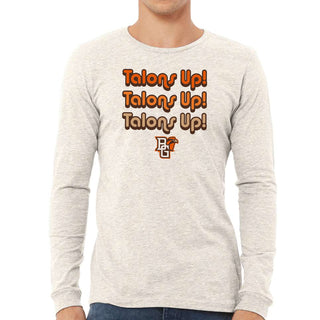 BGSU Talons Up Repeat Longsleeve Triblend T-Shirt - Oatmeal