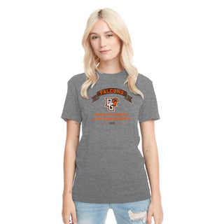 BGSU Ribbon Arc NLA Triblend T-Shirt - Premium Heather