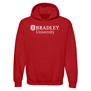 Bradley University Braves Basic Block Heavy Blend Hoodie - Red