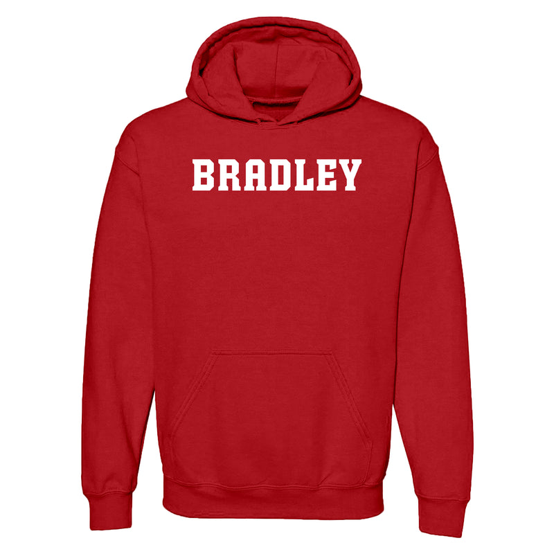 Bradley University Braves Basic Block Heavy Blend Hoodie - Red