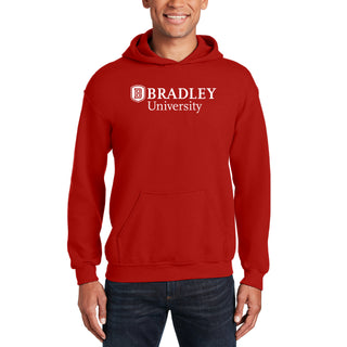 Bradley University Braves Basic Block Heavy Blend Hoodie - Red