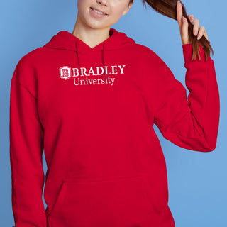 Bradley University Braves Basic Block Heavy Blend Hoodie - Red