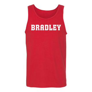 Bradley University Braves Basic Block Heavy Cotton Tank Top - Red