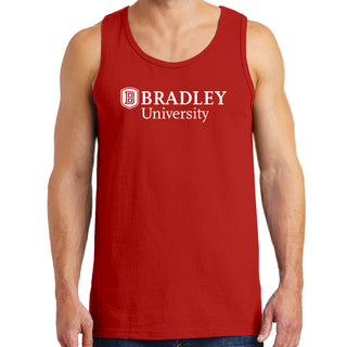 Bradley University Braves Basic Block Heavy Cotton Tank Top - Red
