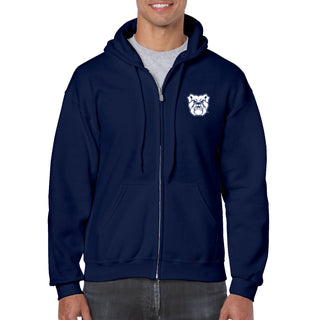 Butler Primary Logo LC EMB Zip Hoodie - Navy