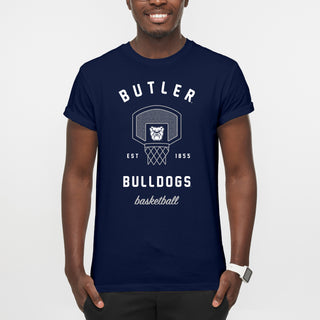 Butler University Bulldogs Basketball Net Short Sleeve T Shirt - Navy