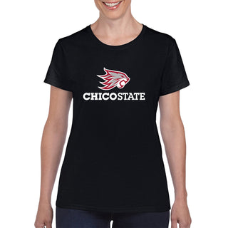 Chico State Wildcats Primary Logo Women's T-Shirt - Black