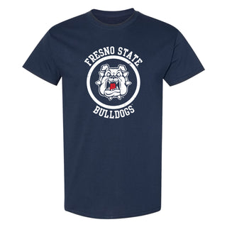 Fresno State Bulldogs Distressed Circle Logo T-Shirt - Navy