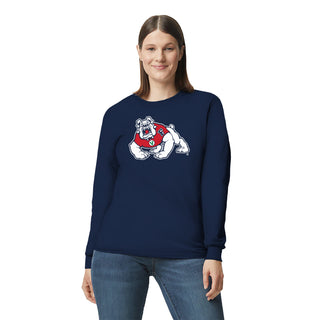 Fresno State Bulldogs Primary Logo Long Sleeve T-Shirt - Navy