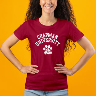 Chapman University Panthers Arch Logo Women's T-Shirt - Cardinal