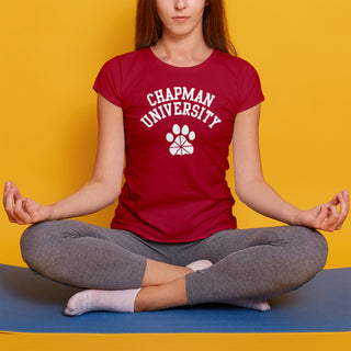 Chapman University Panthers Arch Logo Women's T-Shirt - Cardinal