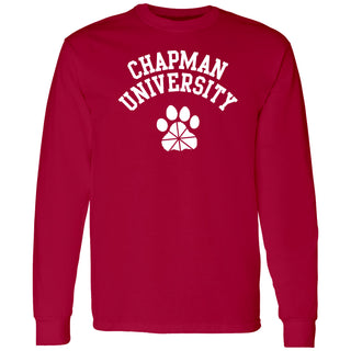 Chapman University Panthers Arch Logo Long Sleeve T-Shirt - Cardinal