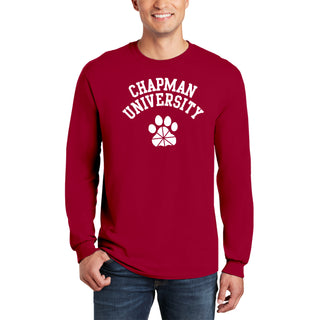 Chapman University Panthers Arch Logo Long Sleeve T-Shirt - Cardinal