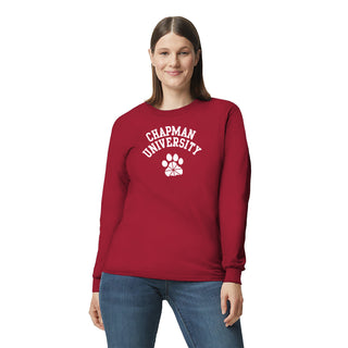 Chapman University Panthers Arch Logo Long Sleeve T-Shirt - Cardinal