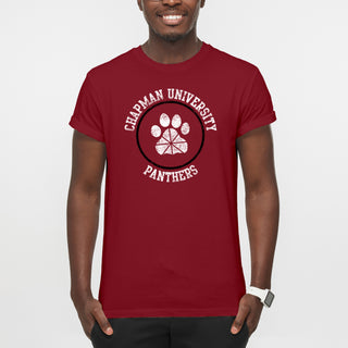 Chapman University Panthers Distressed Circle Logo T-Shirt - Cardinal