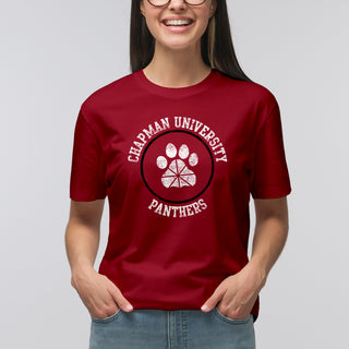 Chapman University Panthers Distressed Circle Logo T-Shirt - Cardinal