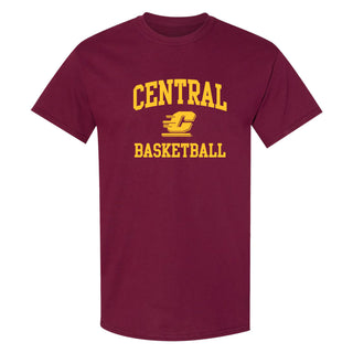 Central Michigan Arch Logo Basketball T-Shirt - Maroon