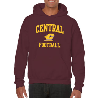 Central Michigan Arch Logo Football Hoodie - Maroon