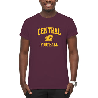 Central Michigan Arch Logo Football T-Shirt - Maroon