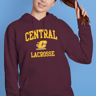 Central Michigan Arch Logo Lacrosse Hoodie - Maroon