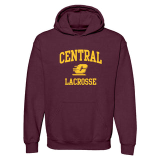 Central Michigan Arch Logo Lacrosse Hoodie - Maroon