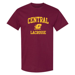Central Michigan Arch Logo Lacrosse T-Shirt - Maroon