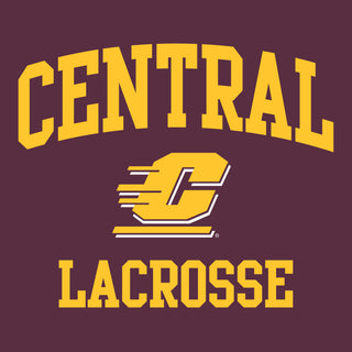 Central Michigan Arch Logo Lacrosse Hoodie - Maroon