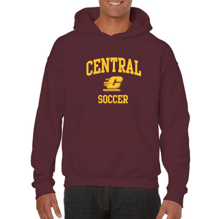 Central Michigan Arch Logo Soccer Hoodie - Maroon