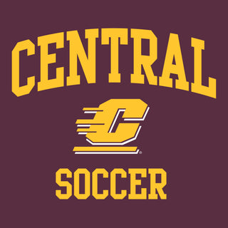 Central Michigan Arch Logo Soccer T-Shirt - Maroon