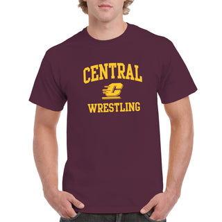 Central Michigan Arch Logo Wrestling T-Shirt - Maroon