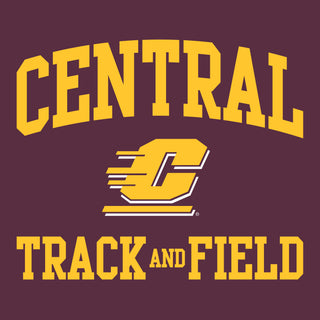 Central Michigan Arch Logo Track & Field T-Shirt - Maroon