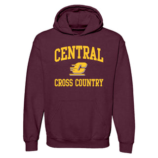 Central Michigan Arch Logo Cross Country Hoodie - Maroon