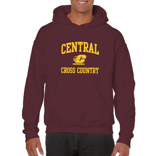 Central Michigan Arch Logo Cross Country Hoodie - Maroon