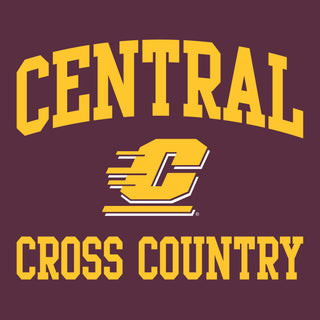 Central Michigan Arch Logo Cross Country Hoodie - Maroon