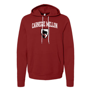 Carnegie Mellon Arch Logo Sponge Fleece Hoodie - Cardinal