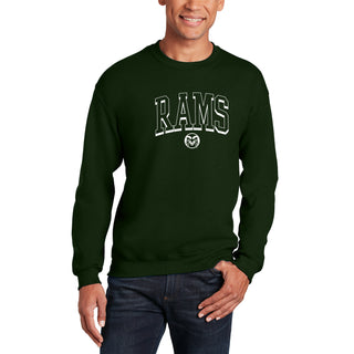 Colorado State Mega Shadow BTB Crewneck - Forest