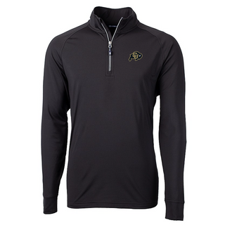 Cutter & Buck Men's Colorado Adapt Eco Knit Stretch Recycled Quarter Zip Pullover Black [CB]