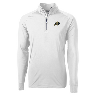 Cutter & Buck Men's Colorado Adapt Eco Knit Stretch Recycled Quarter Zip Pullover White [CB]