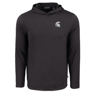 Cutter & Buck Men's MSU Coastline Epic Comfort Eco Recycled Hooded Shirt Black [CB]