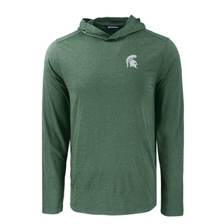 Cutter & Buck Men's MSU Coastline Epic Comfort Eco Recycled Hooded Shirt Green [CB]