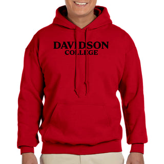 Davidson Wildcats Basic Block Hoodie - Red