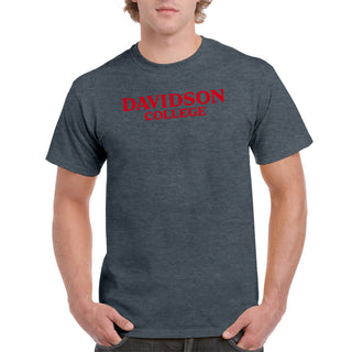 Davidson Wildcats Basic Block T Shirt - Dark Heather