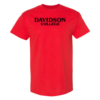 Davidson Wildcats Basic Block T Shirt - Red