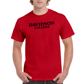 Davidson Wildcats Basic Block T Shirt - Red