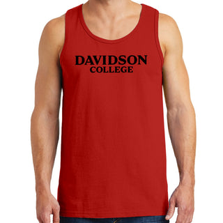 Davidson Wildcats Basic Block Tank Top - Red