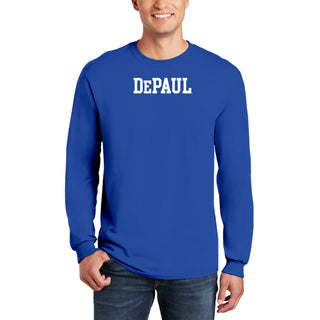 DePaul University Blue Demons Basic Block Long Sleeve T Shirt - Royal